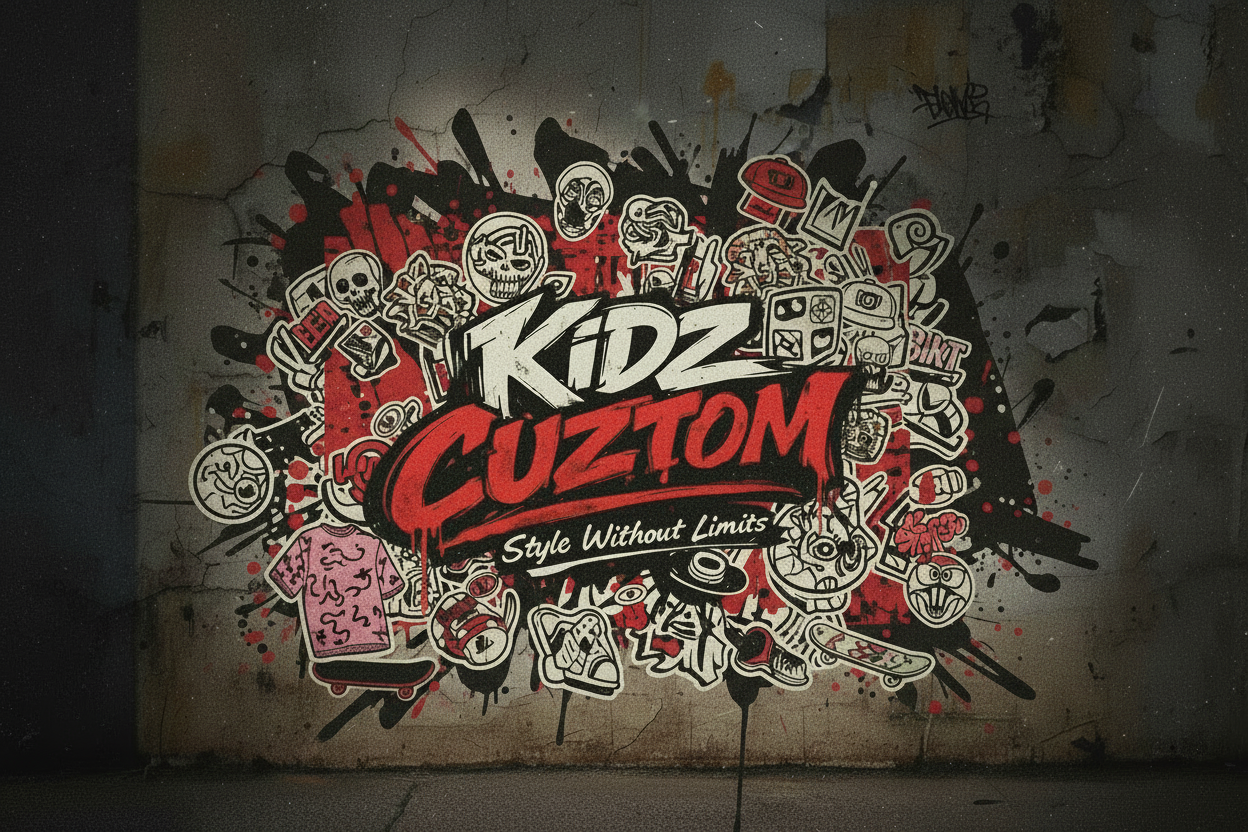 KIDZ CUZTOM Street Graffiti Banner